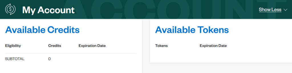 CWSP Account Dasboard