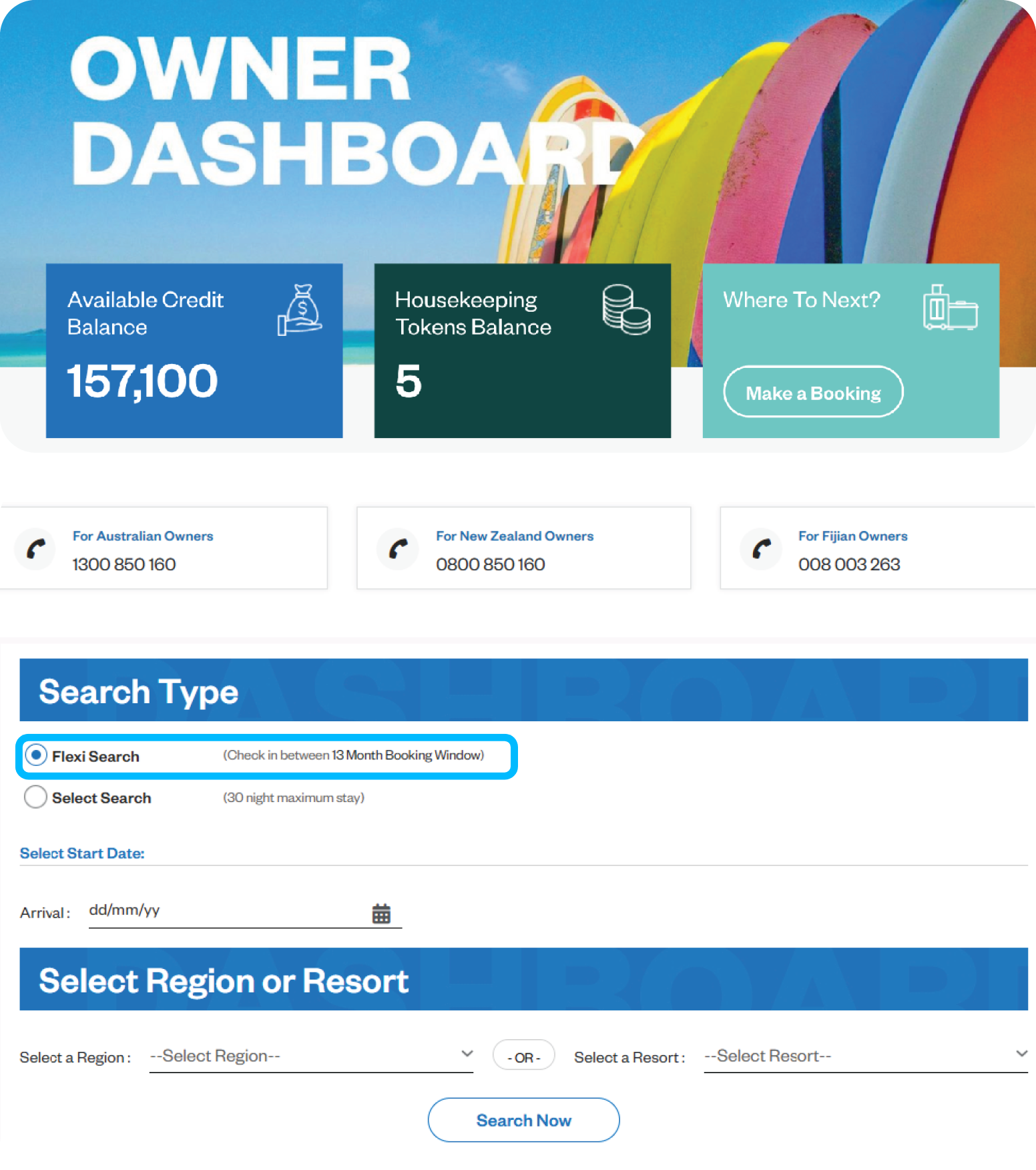 Flexi Search availability view